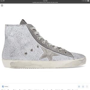 Golden Goose NWOT Francy glitter high top sneakers